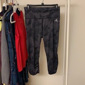 Adidas climalite high rise 3/4 workout leggings